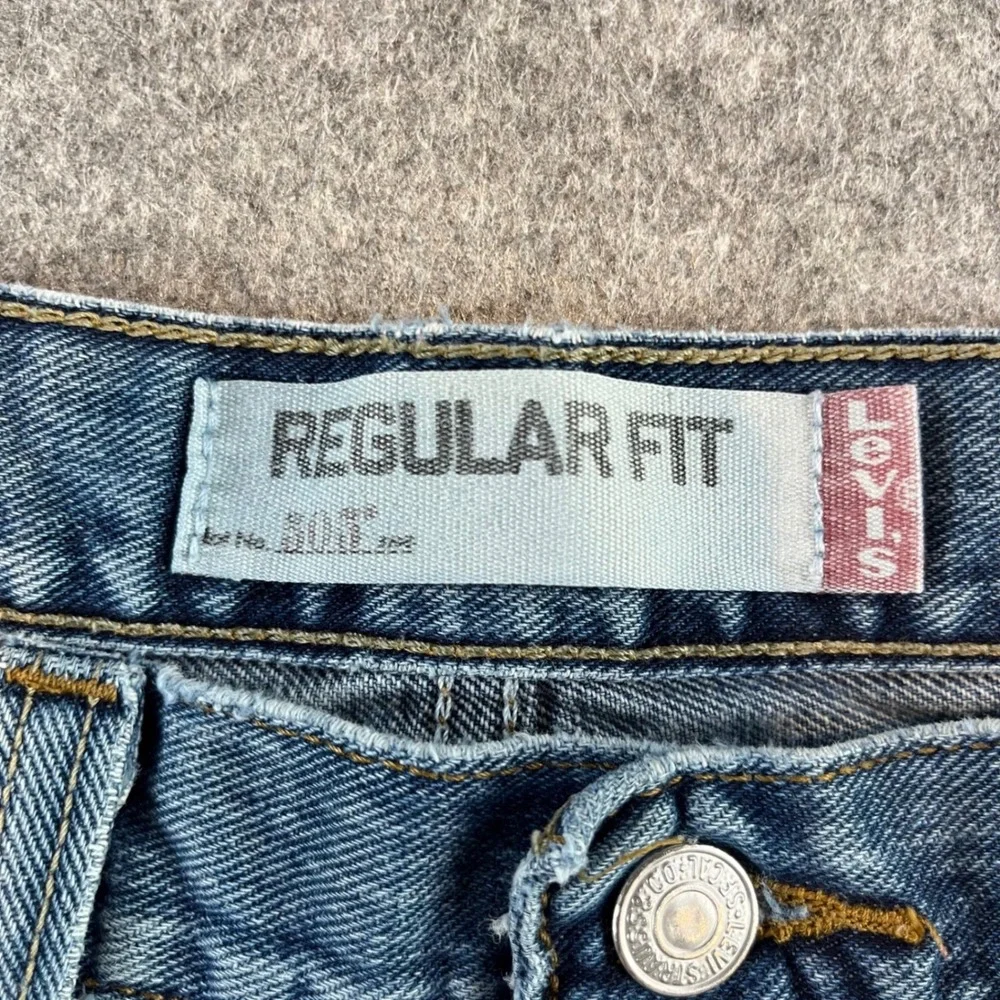 Levi's Mens 505 Regular Fit Blue Denim Jeans 33x34 Straight Leg Workwear Casual